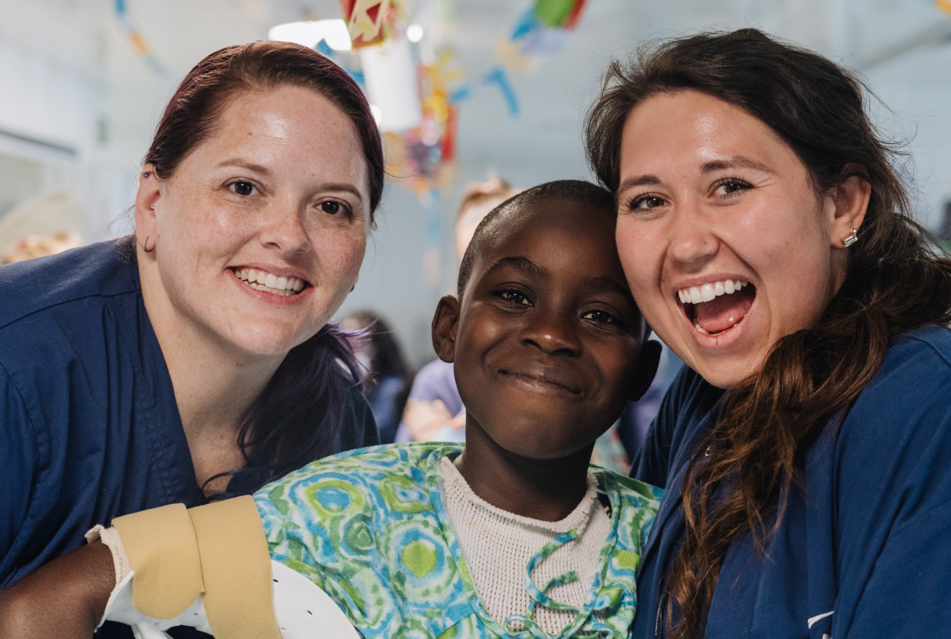 Volunteers with Patient